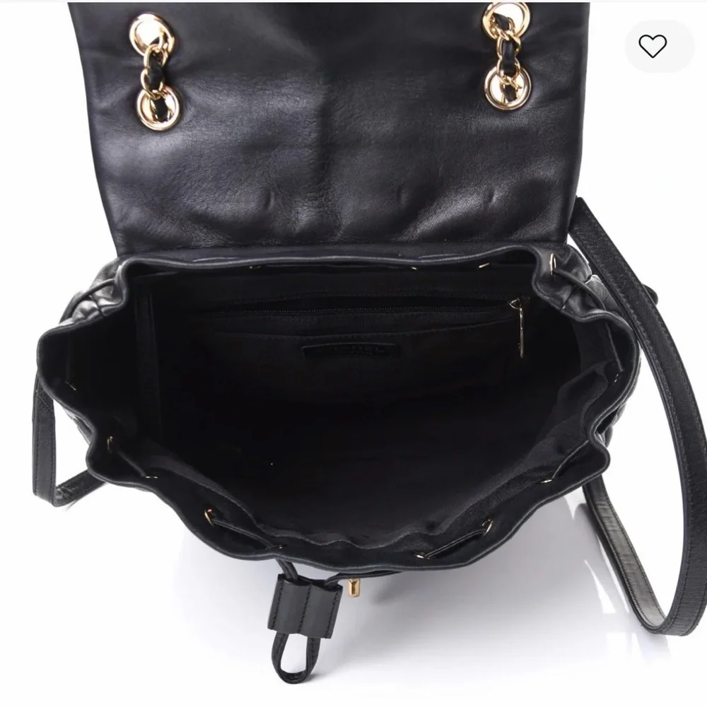 Chanel Black Calfskin Quilted Large Backpack Urban Spirit with GHW